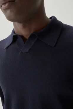 Polo in Lana Merino Senza Bottoni