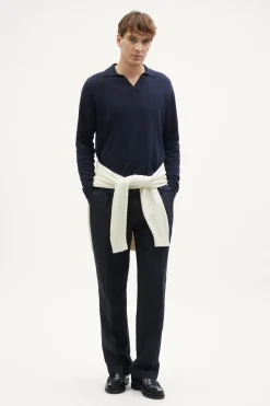 Polo in Lino Cotone a Manica Lunga