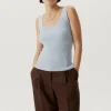 Tank Top a Coste in Cotone Organico