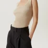 Tank Top a Coste in Cotone Organico
