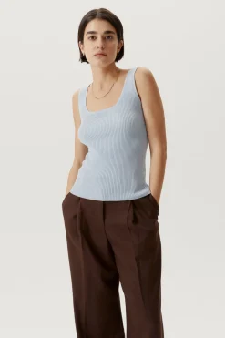 Tank Top a Coste in Cotone Organico