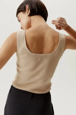 Tank Top a Coste in Cotone Organico