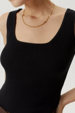 Tank Top a Coste in Cotone Organico