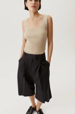 Tank Top a Coste in Cotone Organico