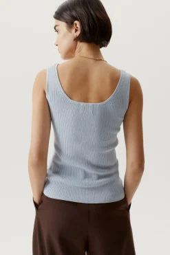 Tank Top a Coste in Cotone Organico