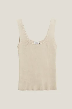 Tank Top a Coste in Cotone Organico