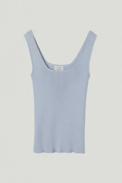 Tank Top a Coste in Cotone Organico