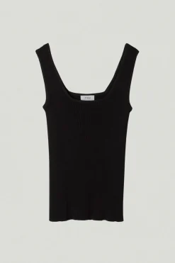 Tank Top a Coste in Cotone Organico
