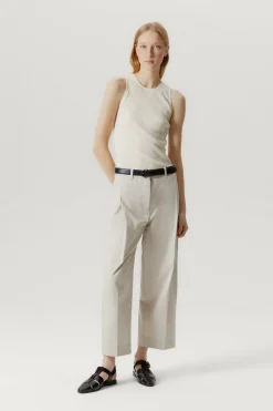 Tank Top a coste in Lino Cotone