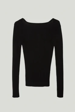 Top con Scollo sul Dietro in Lana Merino