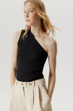 Top Monospalla in Lino e Cotone