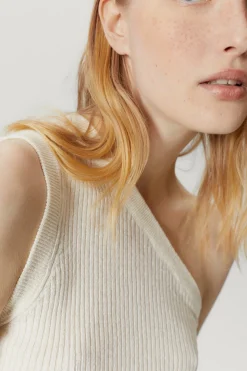 Top Monospalla in Lino e Cotone