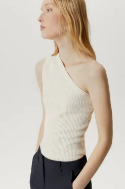 Top Monospalla in Lino e Cotone