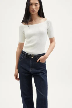 Top Scollo Dritto in Cotone Organico