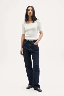 Top Scollo Dritto in Cotone Organico