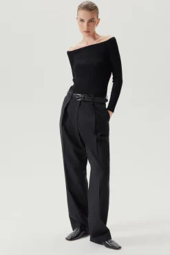 Top Senza Spalle in Lana Merino