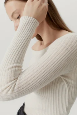 Top Senza Spalle in Lana Merino