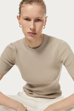 T-Shirt a Coste in Cotone Organico
