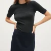 T-shirt a coste in Lana Ultrasoft