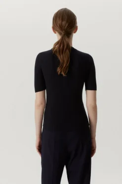 T-shirt a coste in Lana Ultrasoft