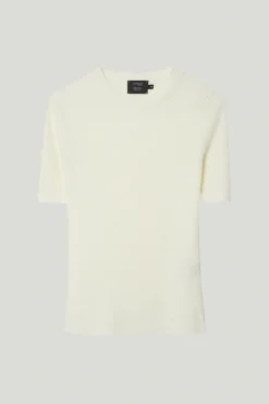 T-shirt a coste in Lana Ultrasoft