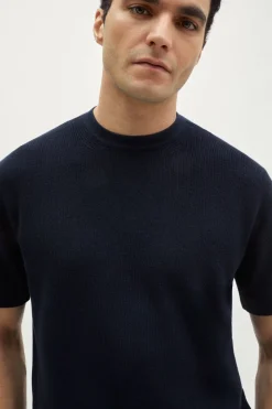 T-Shirt a Costine in Cotone Organico
