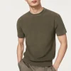 T-Shirt a Costine in Cotone Organico