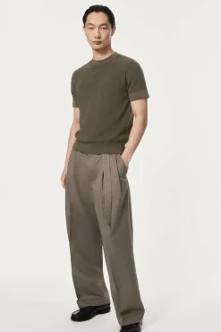 T-Shirt a Costine in Cotone Organico