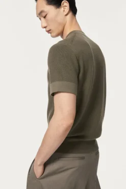 T-Shirt a Costine in Cotone Organico