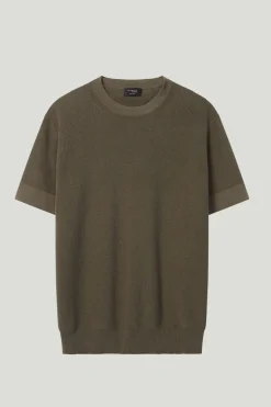 T-Shirt a Costine in Cotone Organico