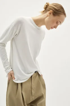 T-shirt a Manica Lunga in Cotone Organico