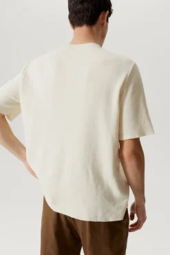 T-Shirt in Lino Cotone Relaxed Fit – Versione Imperfect